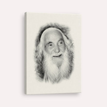 Rabbi Yisroel Dov Ber Odesser – Black & White – Canvas Vertical | Jewish Wall Art, Gedolim Pictures