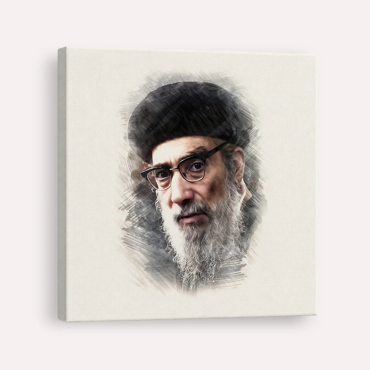 Rabbi Yitzhak Abuchatzira (Baba Haki) – Canvas Square | Jewish Wall Art, Gedolim Pictures