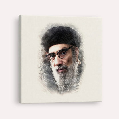 Rabbi Yitzhak Abuchatzira (Baba Haki) – Canvas Square | Jewish Wall Art, Gedolim Pictures