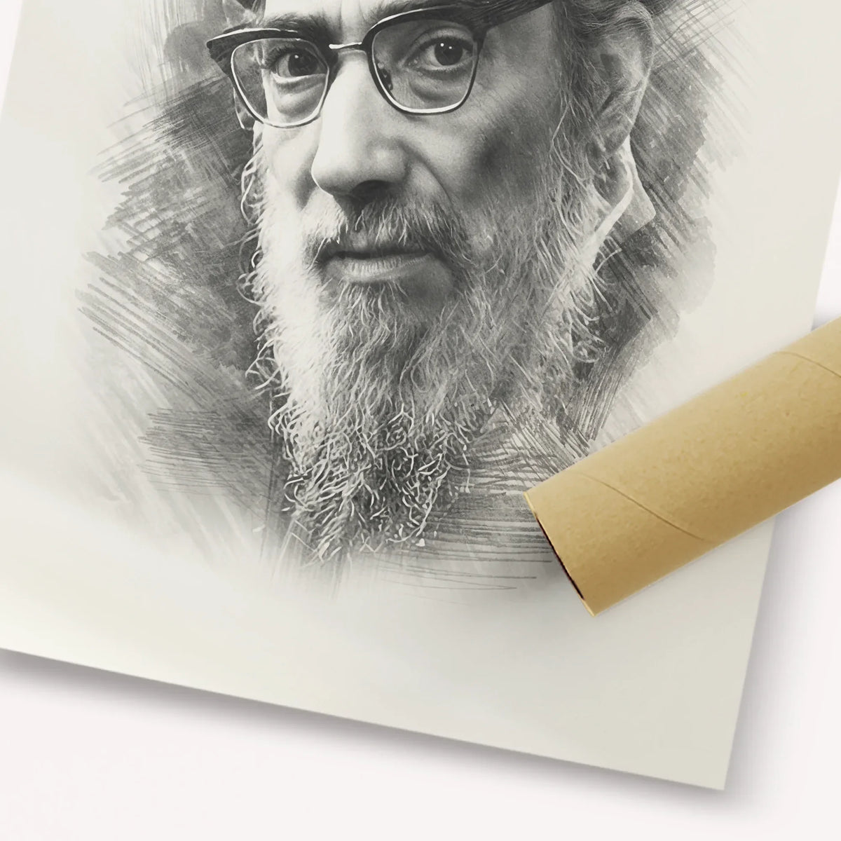 Rabbi Yitzhak Abuchatzira (Baba Haki) – Black & White – Fine Art Print | Jewish Wall Art, Gedolim Pictures