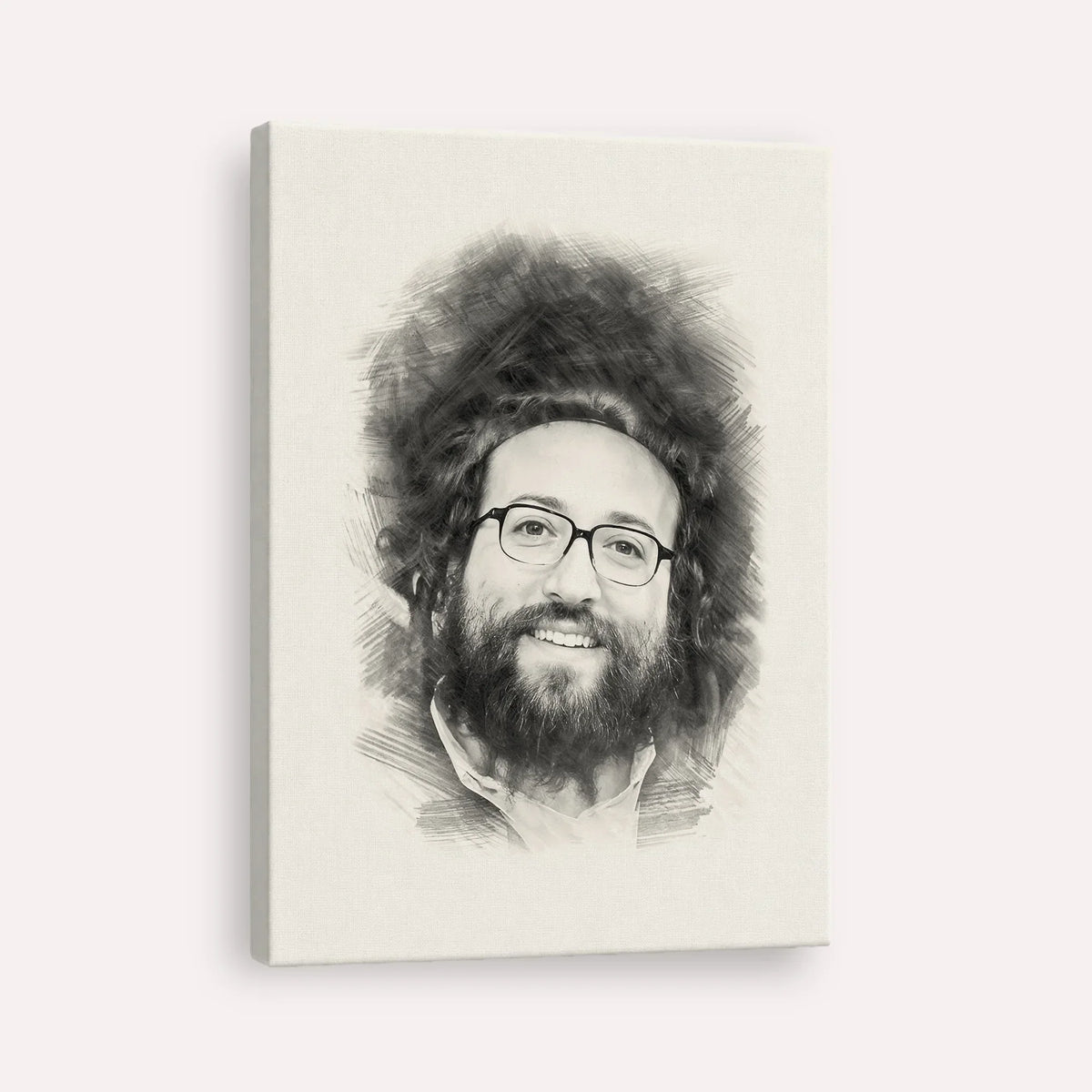 Rabbi Yoel Roth – Black & White – Canvas Vertical | Jewish Wall Art, Gedolim Pictures