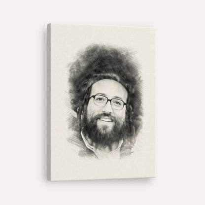 Rabbi Yoel Roth – Black & White – Canvas Vertical | Jewish Wall Art, Gedolim Pictures
