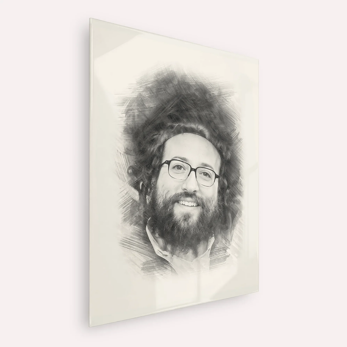Rabbi Yoel Roth – Black & White – Acrylic Glass Vertical | Jewish Wall Art, Gedolim Pictures