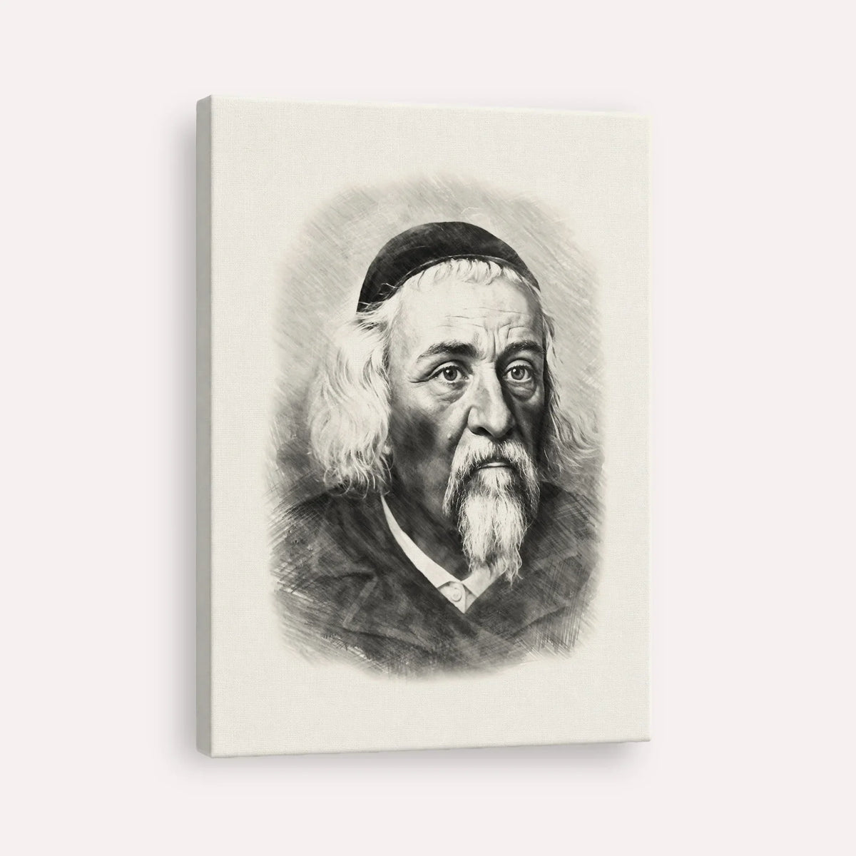 Rabbi Yosef Dov Soloveitchik - Beis Halevi – Black & White – Canvas Vertical | Jewish Wall Art, Gedolim Pictures