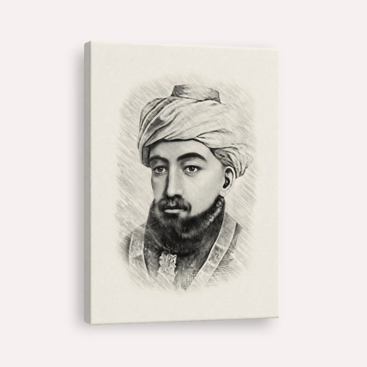 Rambam – Black & White – Canvas Vertical | Jewish Wall Art, Gedolim Pictures