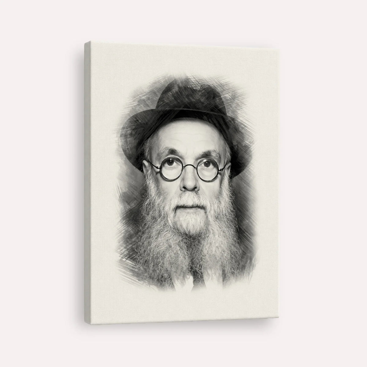 Rav Avraham Pam – Black & White – Canvas Vertical | Jewish Wall Art, Gedolim Pictures