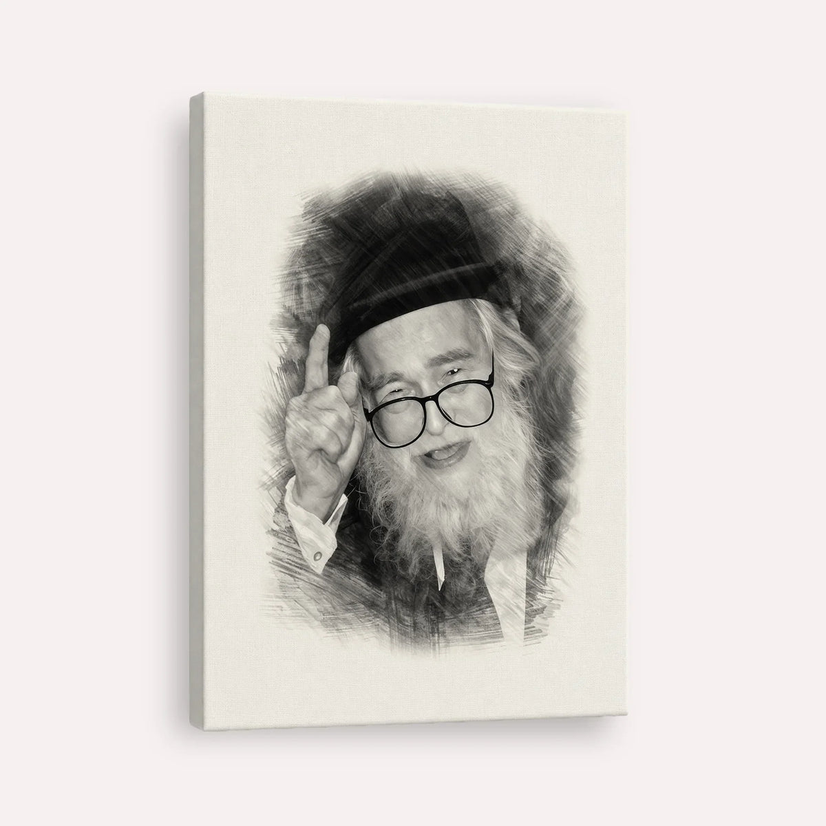 Rav Elazar Shach – Black & White – Canvas Vertical | Jewish Wall Art, Gedolim Pictures