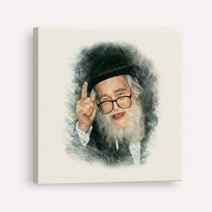 Rav Elazar Shach – Canvas Square | Jewish Wall Art, Gedolim Pictures