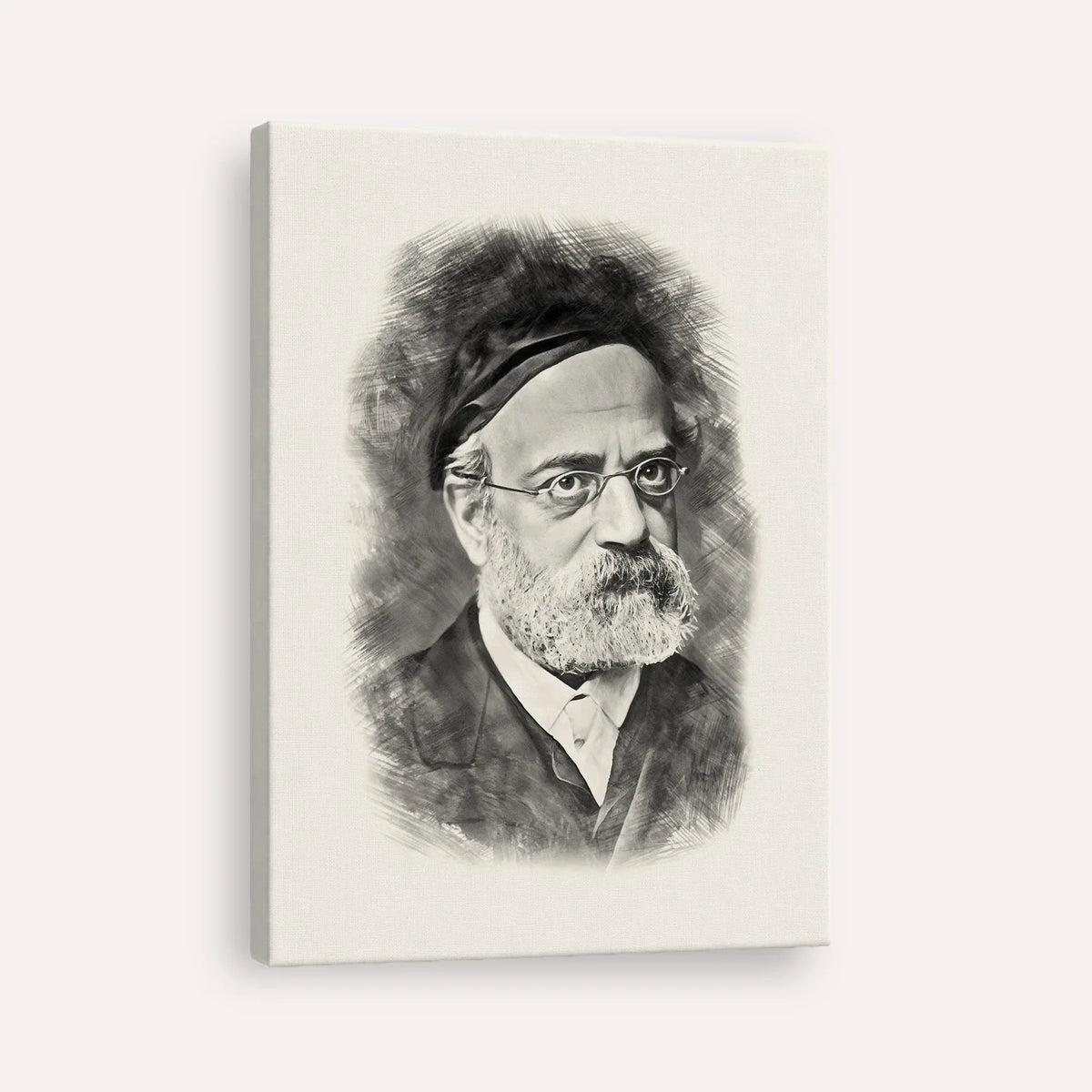 Rav Samson Raphael Hirsch – Black & White – Canvas Vertical | Jewish Wall Art, Gedolim Pictures