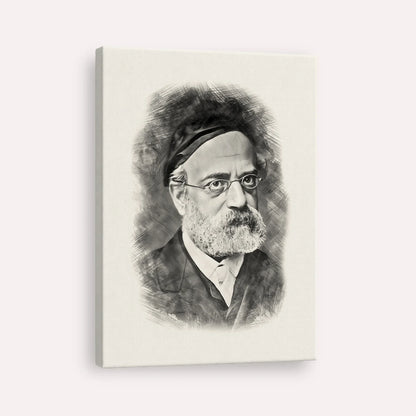 Rav Samson Raphael Hirsch – Black & White – Canvas Vertical | Jewish Wall Art, Gedolim Pictures