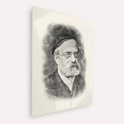 Rav Samson Raphael Hirsch – Black & White – Acrylic Glass Vertical | Jewish Wall Art, Gedolim Pictures