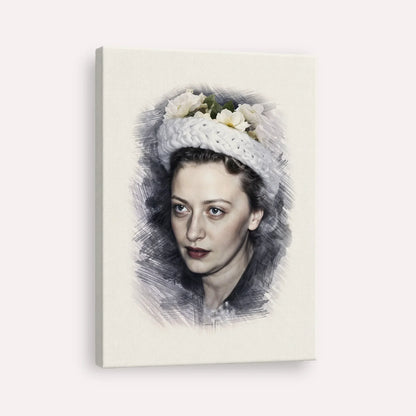 Rebbetzin Chaya Mushka Schneerson – Canvas Vertical | Jewish Wall Art, Gedolim Pictures