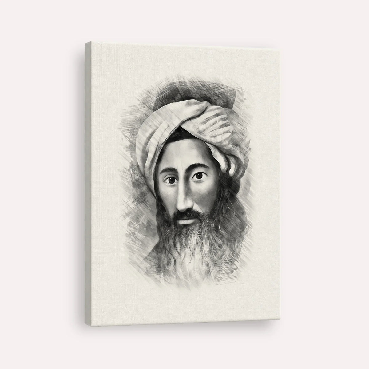 The Chida – Black & White – Canvas Vertical | Jewish Wall Art, Gedolim Pictures