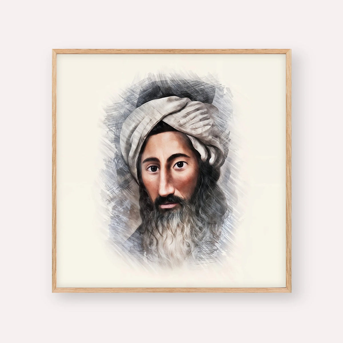 The Chida – Wood Frame Square | Jewish Wall Art, Gedolim Pictures