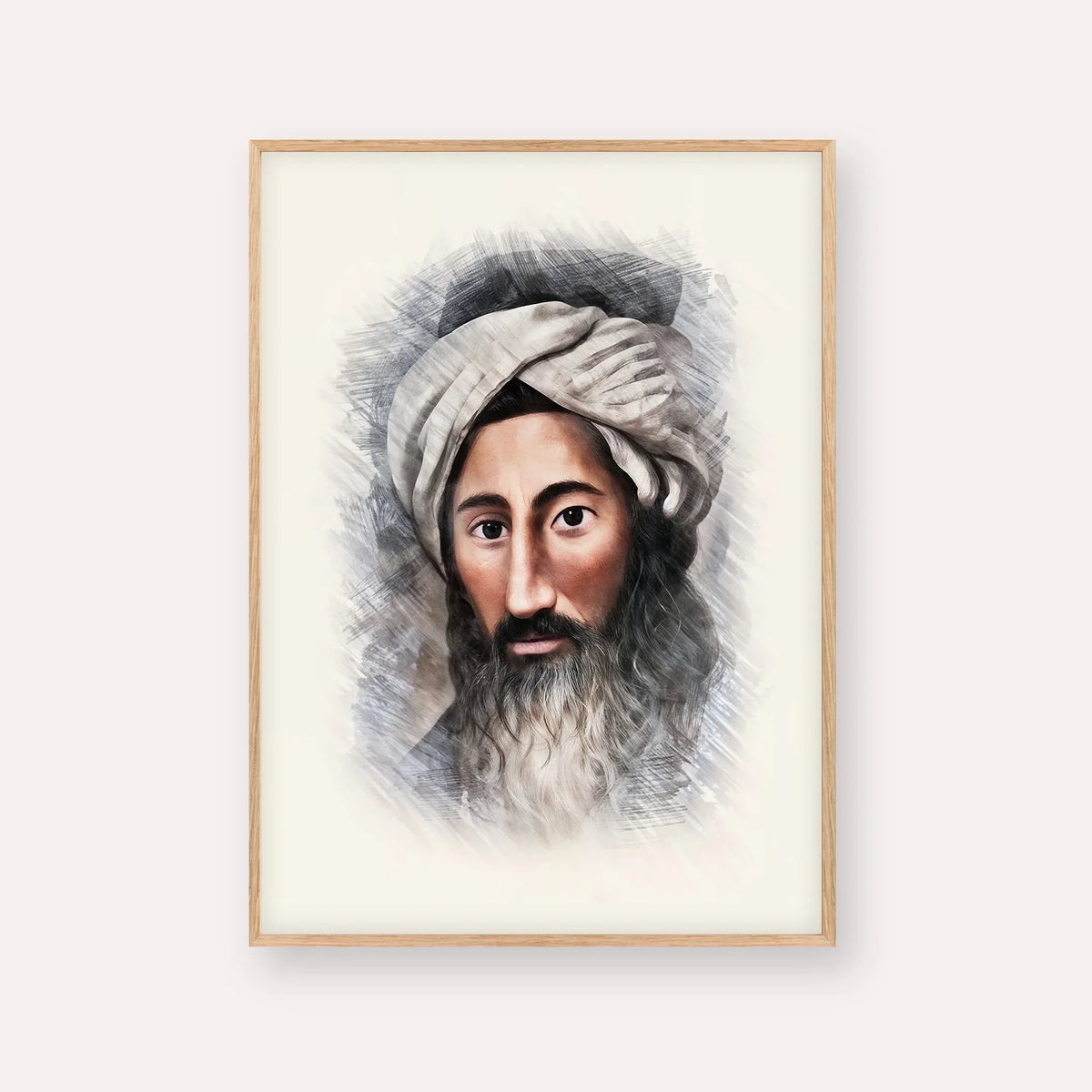 The Chida – Wood Frame Vertical | Jewish Wall Art, Gedolim Pictures