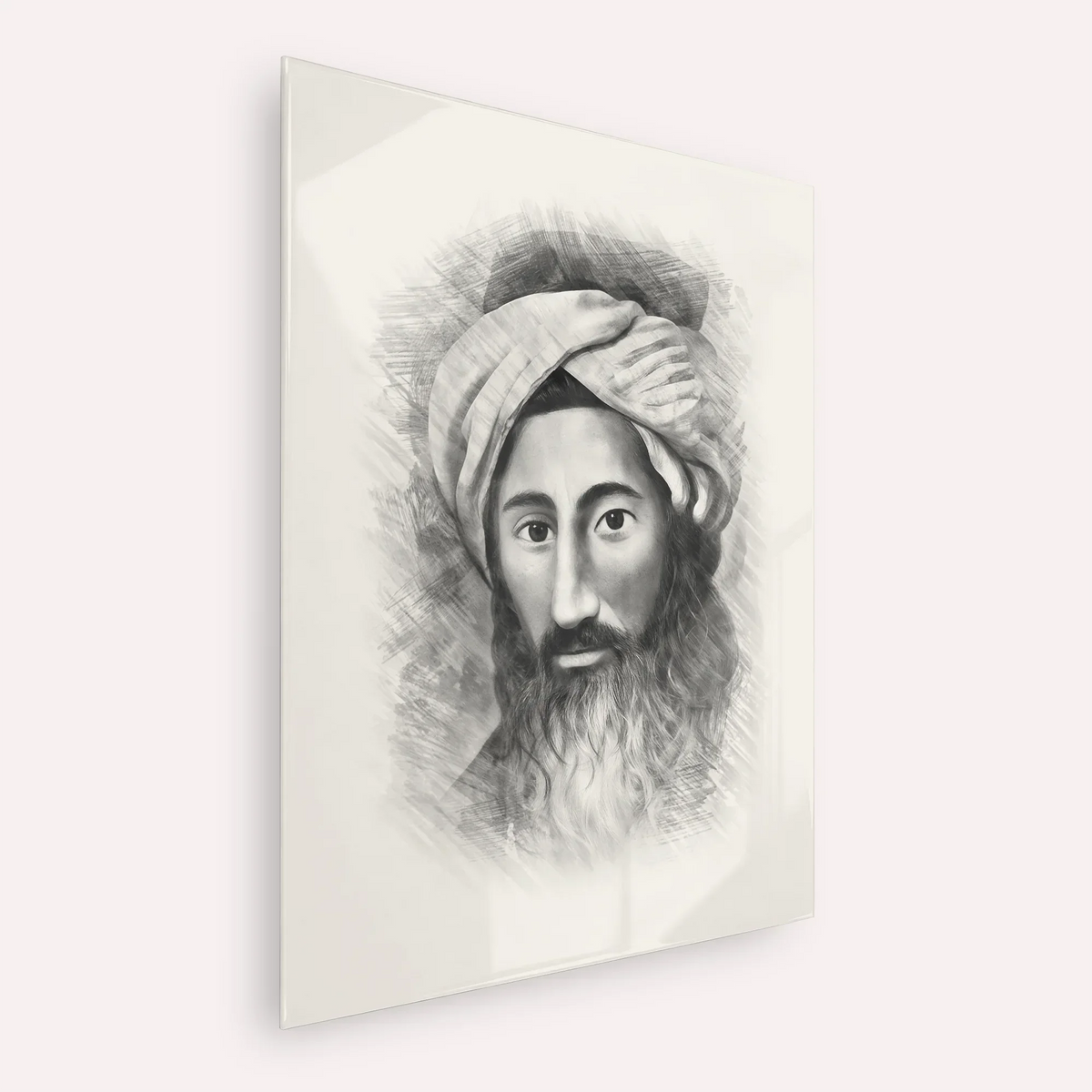 The Chida – Black & White – Acrylic Glass Vertical | Jewish Wall Art, Gedolim Pictures