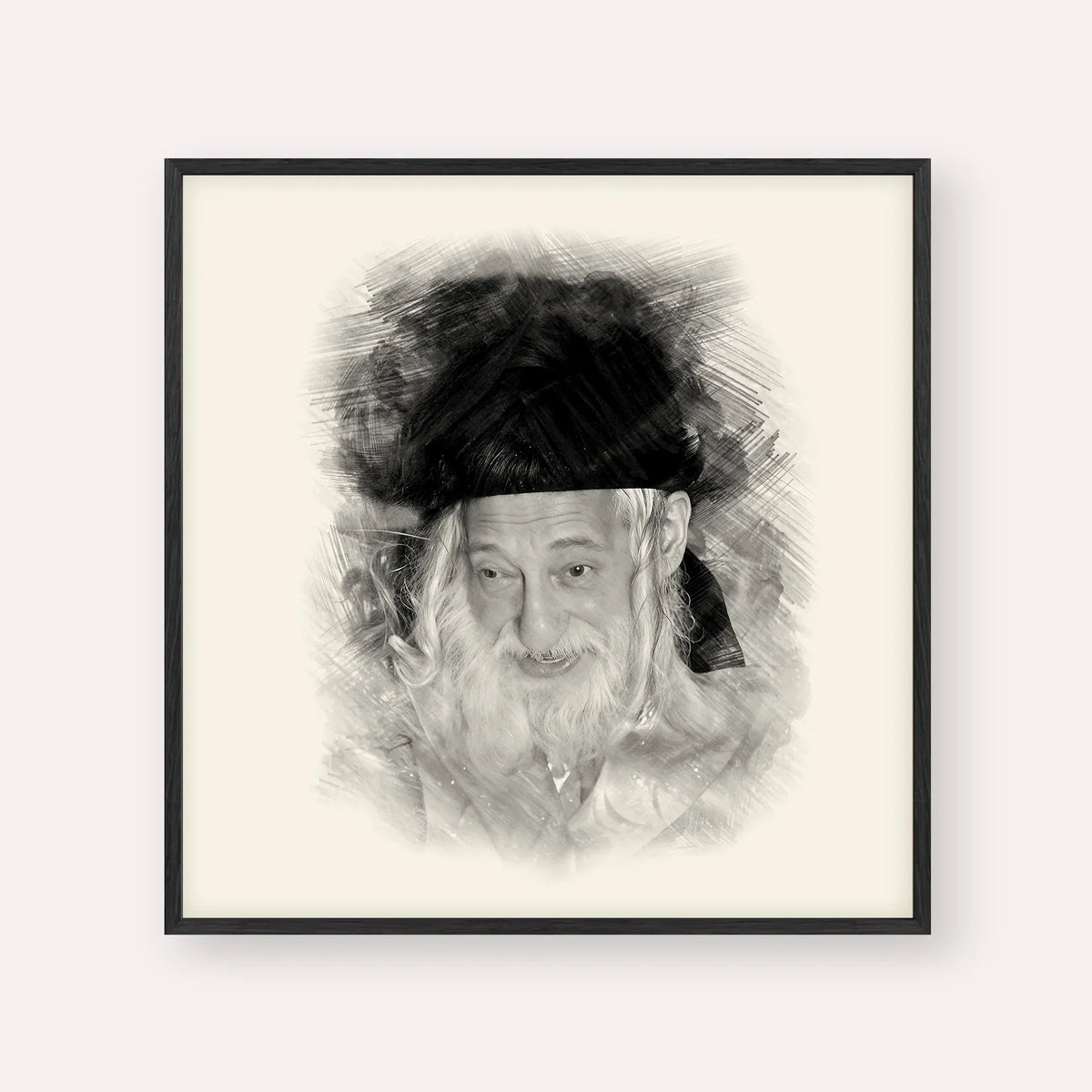 The Skulener Rebbe - Rabbi Yisroel Avrohom Portugal – Black & White