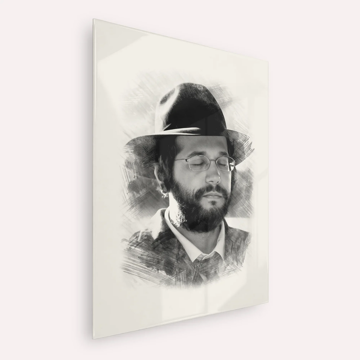 The Yanuka - Rabbi Shlomo Yehuda – Acrylic Glass Vertical | Jewish Wall Art, Gedolim Pictures