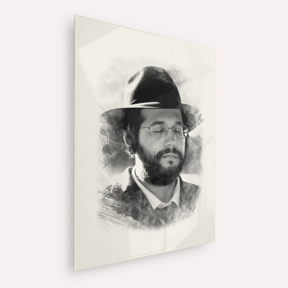 The Yanuka - Rabbi Shlomo Yehuda – Acrylic Glass Vertical | Jewish Wall Art, Gedolim Pictures