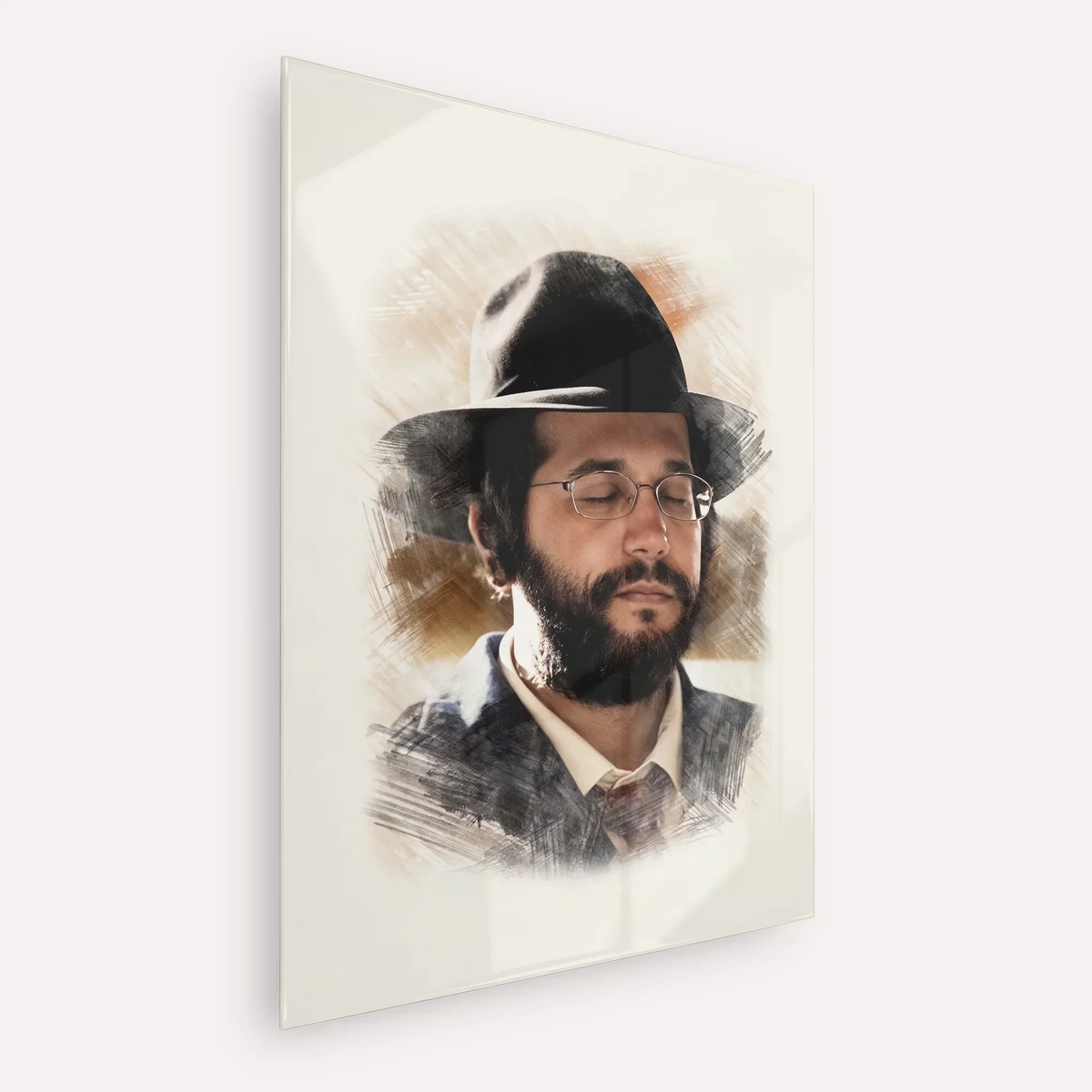 The Yanuka - Rabbi Shlomo Yehuda – Acrylic Glass Vertical | Jewish Wall Art, Gedolim Pictures