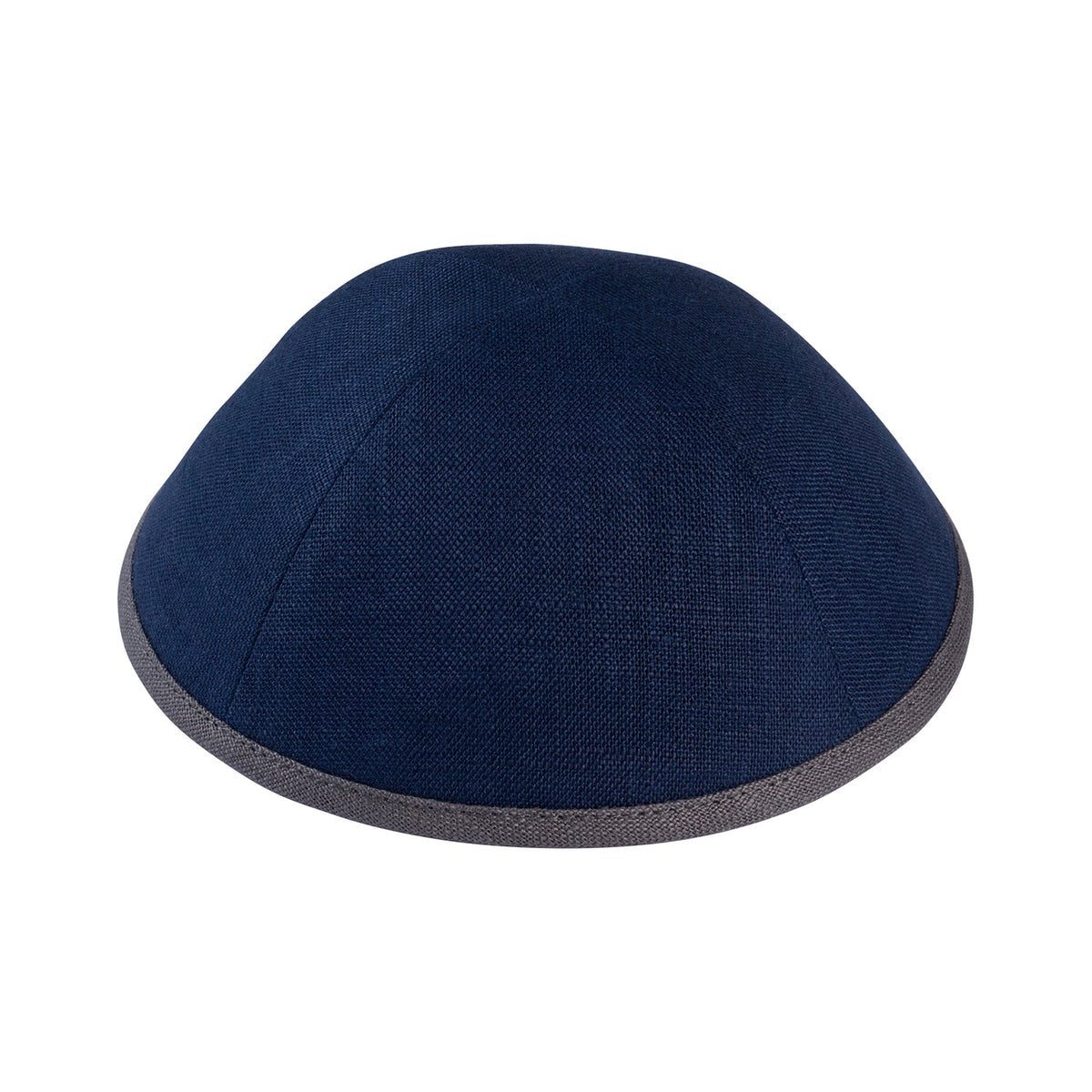 iKippah Navy Linen W/ Colored Rims