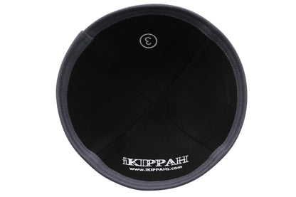iKippah Black Velvet W/ Gray Rim