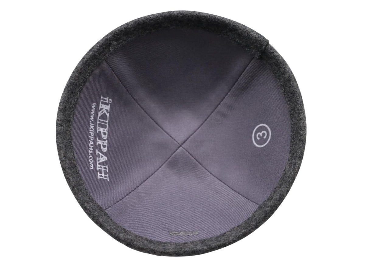 iKippah Mid Gray Wool