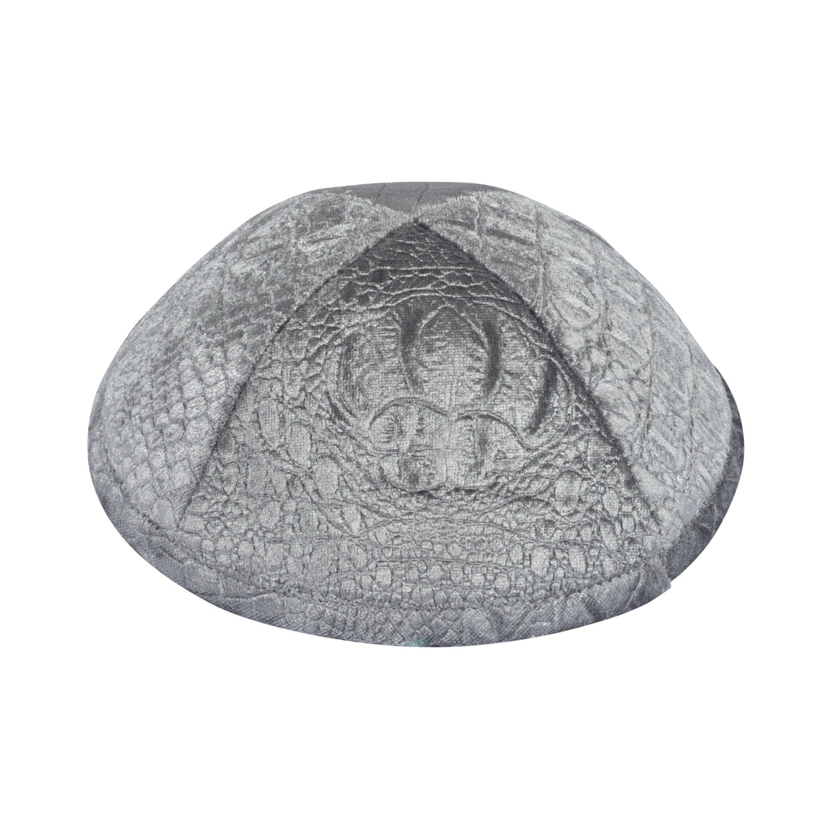 iKippah Gray Crocodile Velvet