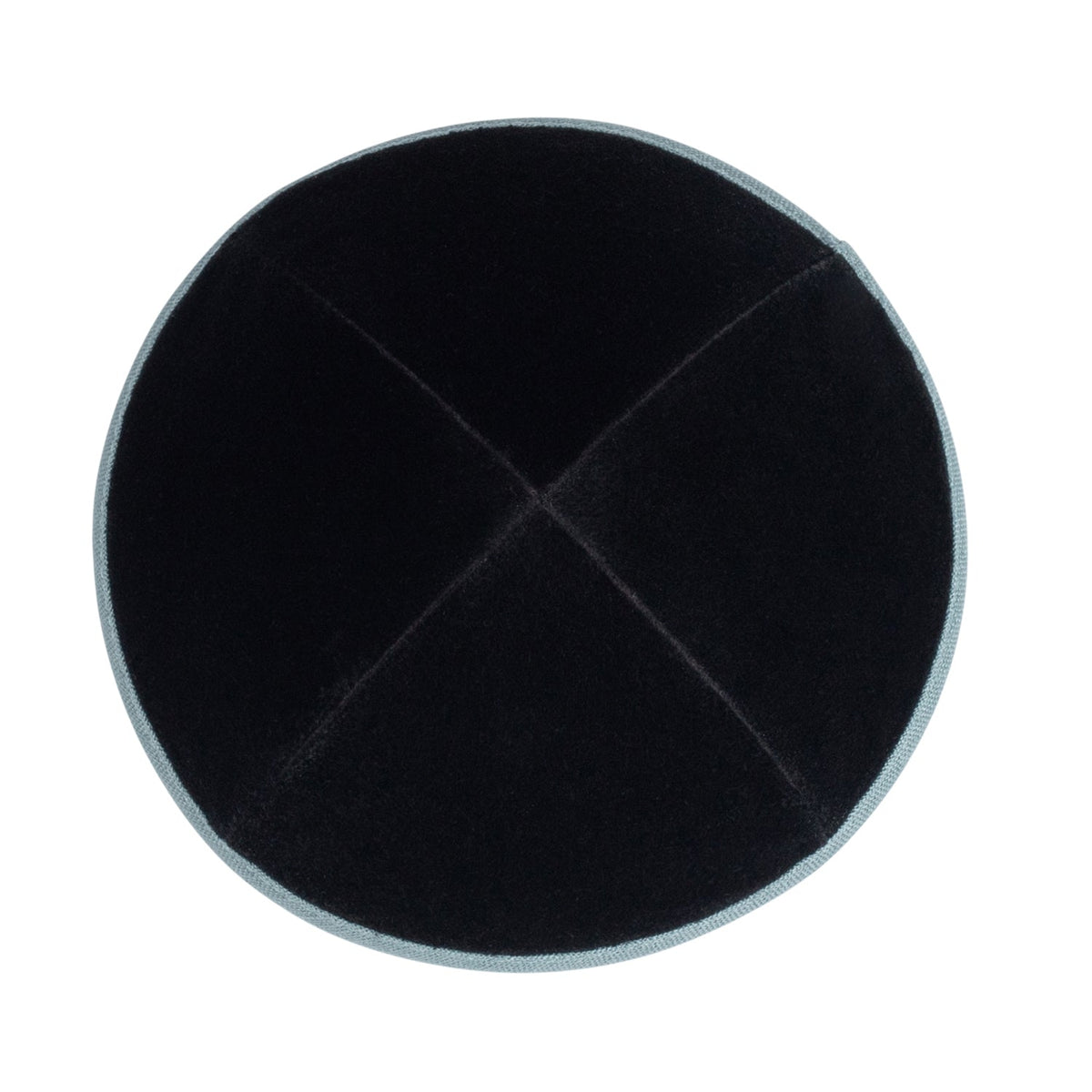 iKippah Black Velvet W/ Blue Gray Rim