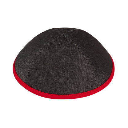 iKippah Black Denim W/ Red Rim