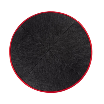 iKippah Black Denim W/ Red Rim