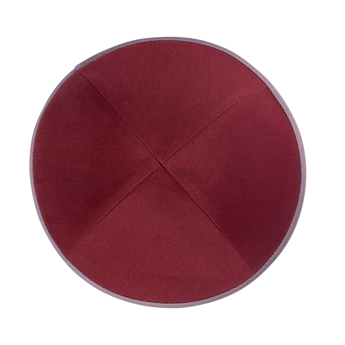 iKippah Burgundy Cotton W/ Gray Rim