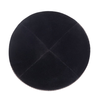 iKippah Black Velvet W/ Camel Stitching