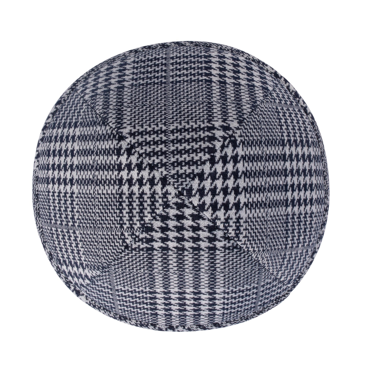 iKippah Navy & White Houndstooth Plaid