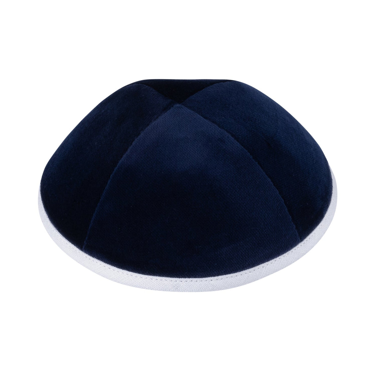 iKippah Navy Velvet W/ White Rim