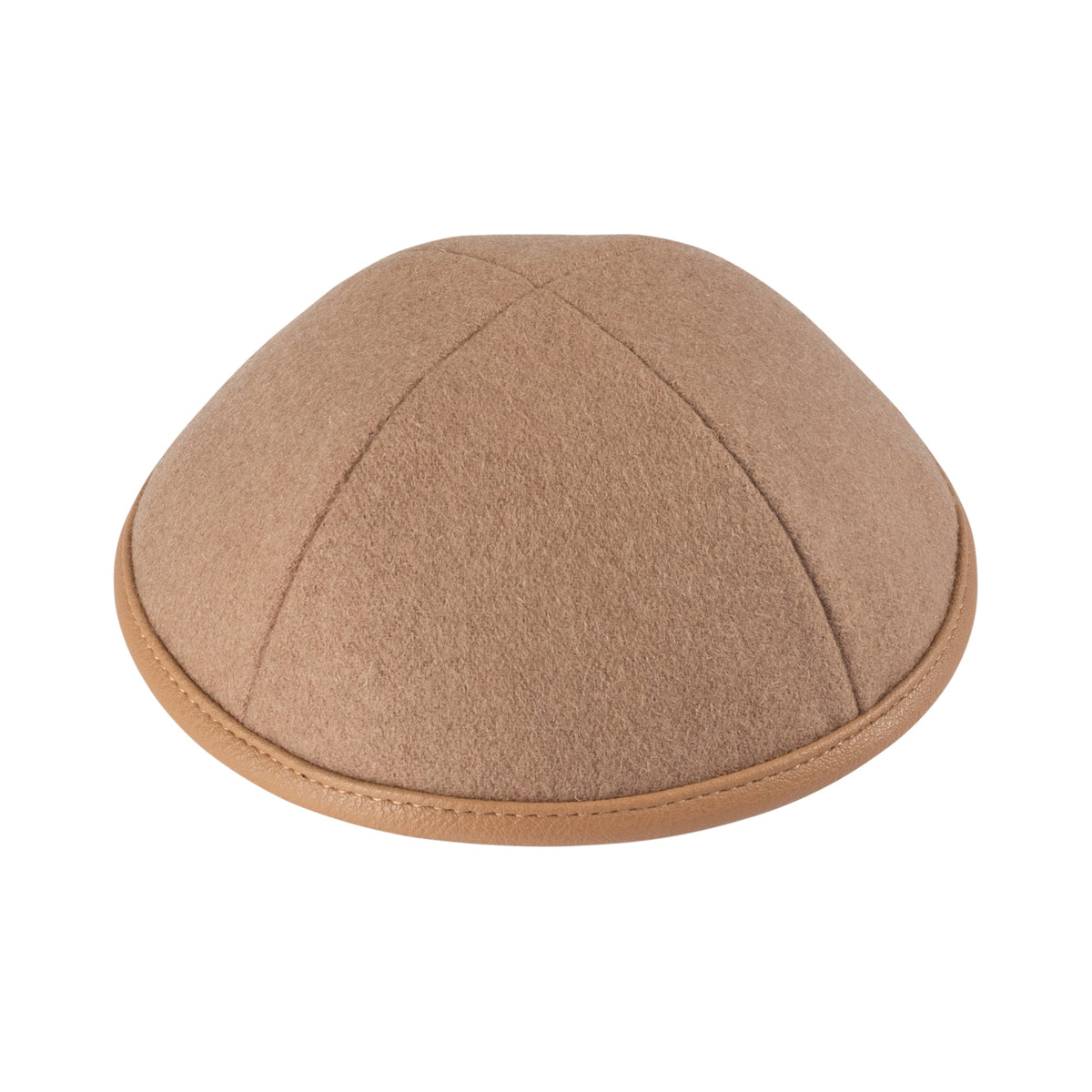 iKippah Camel Wool W/ Camel Leather Rim