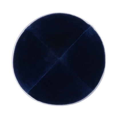 iKippah Navy Velvet W/ White Rim