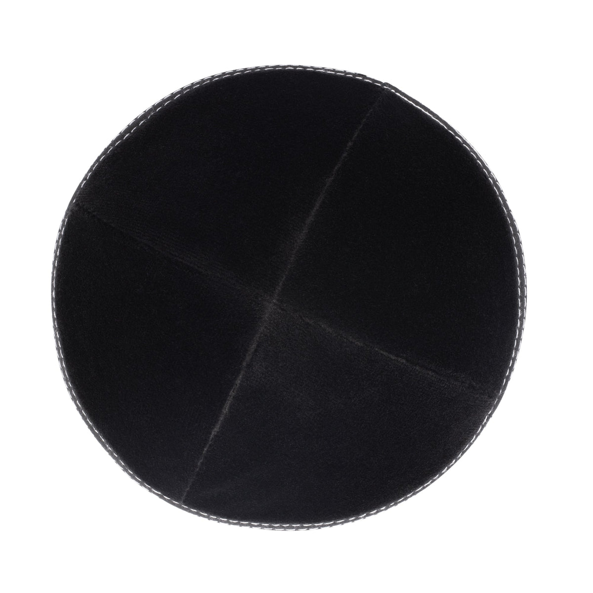 iKippah Black Velvet W/ White Stitching