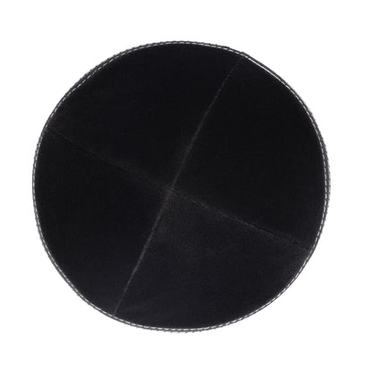 iKippah Black Velvet W/ White Stitching