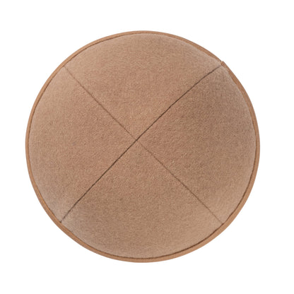 iKippah Camel Wool W/ Camel Leather Rim
