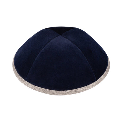 iKippah Navy Velvet W/ Coffee Rim