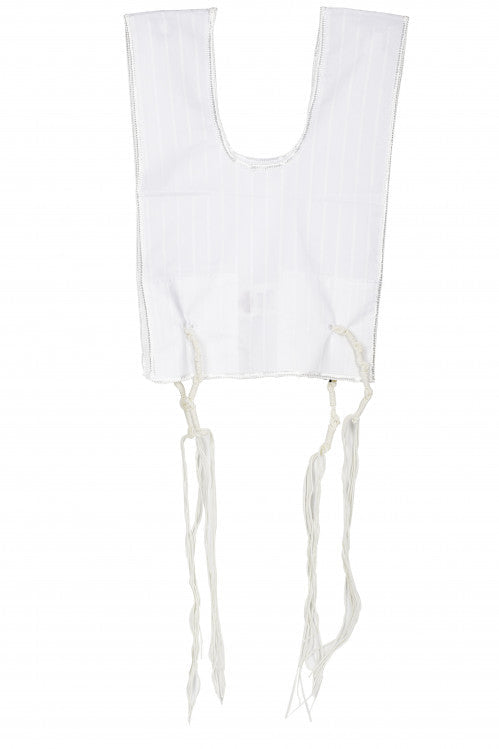 Malchut Polycotton Tzitzis – Round Neck, 2 Hole – Kids