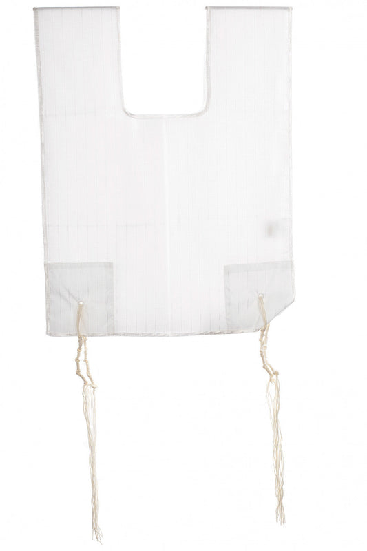 Malchut Polycotton Tzitzis – Round Neck, 1 Hole, Ashkenaz – Kids