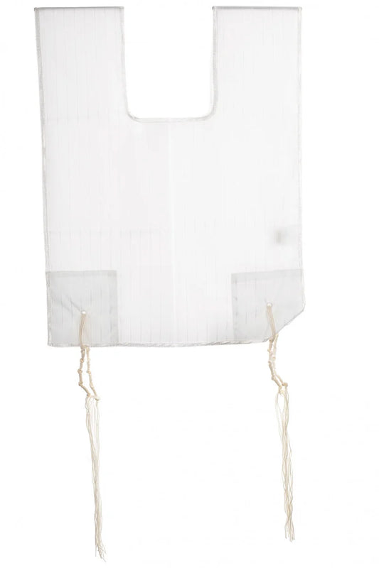 Tzitzis – Ashkenaz Poly-Cotton Kids | Round Neck | 1 Hole