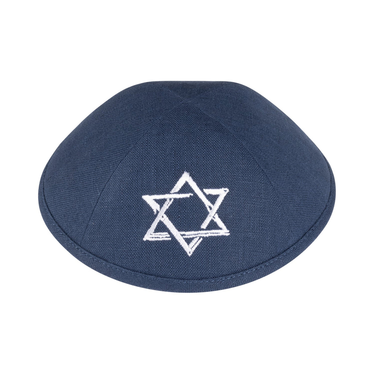 iKippah Navy Linen W/ White Star