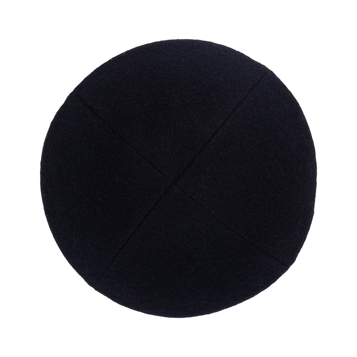 iKippah Black Wool W/ White Wool Rim
