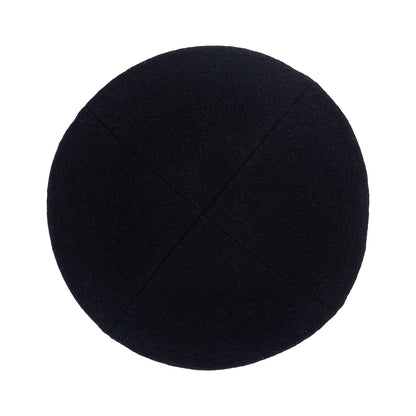 iKippah Black Wool W/ White Wool Rim