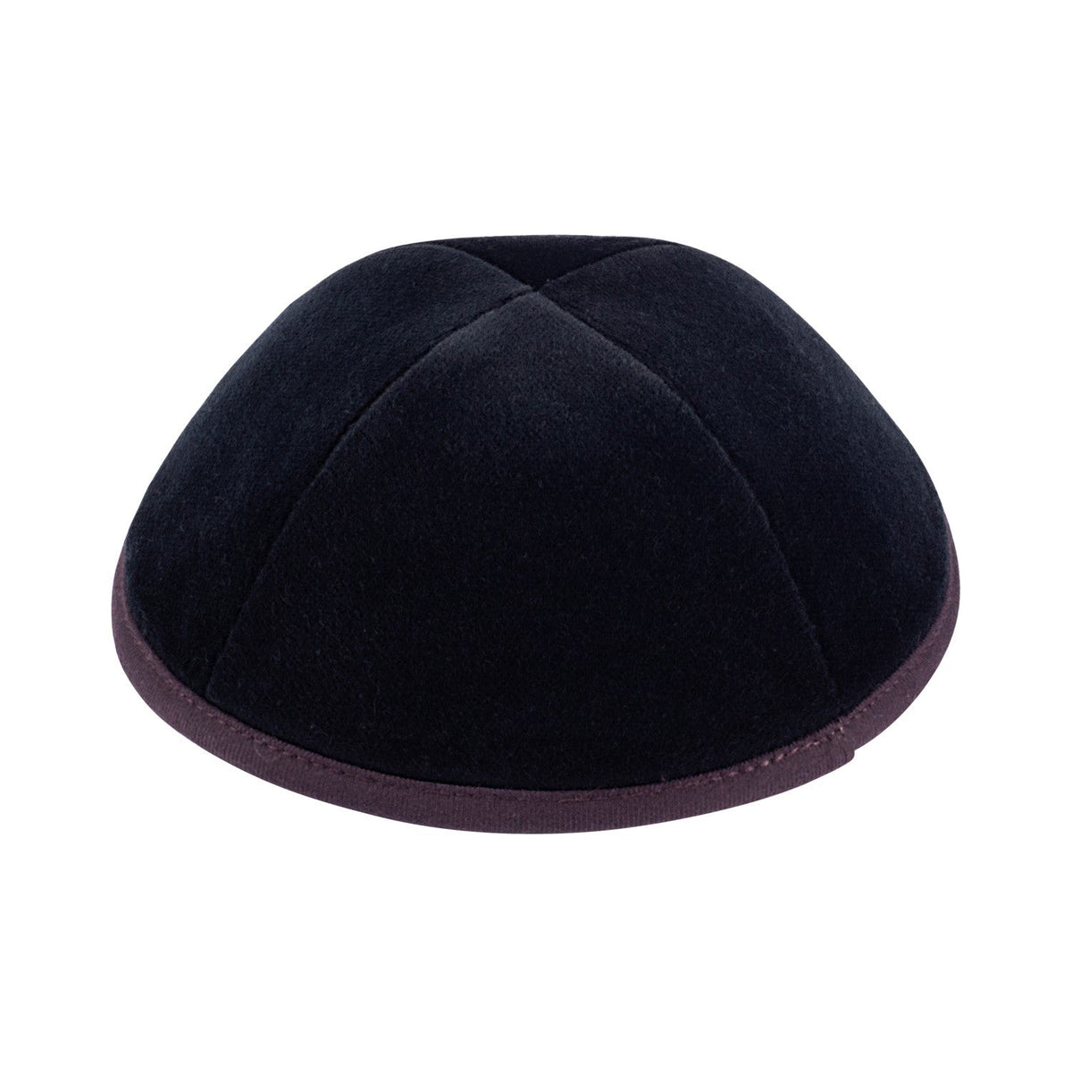 iKippah Black Velvet W/ Eggplant Rim