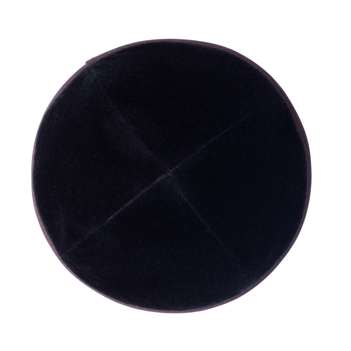 iKippah Black Velvet W/ Eggplant Rim