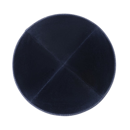 iKippah Navy Velvet W/ White Stitching